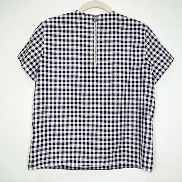 Rhie Blue and White Checkered Blouse Size 6 - Picture 3 of 3